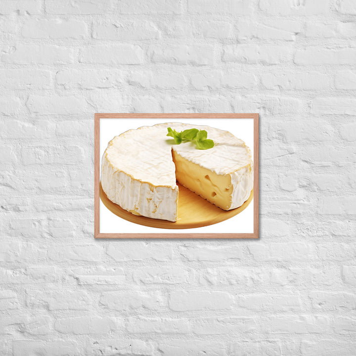 Creamy Brie Wheel Framed poster 🤤 from Yumify.AI