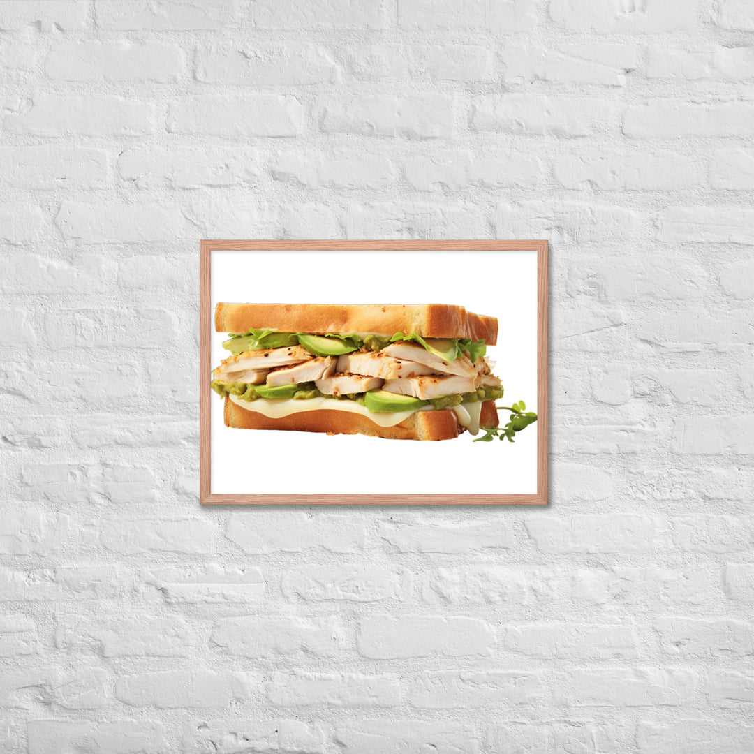 Chicken Avocado Sandwich Framed poster 🤤 from Yumify.AI