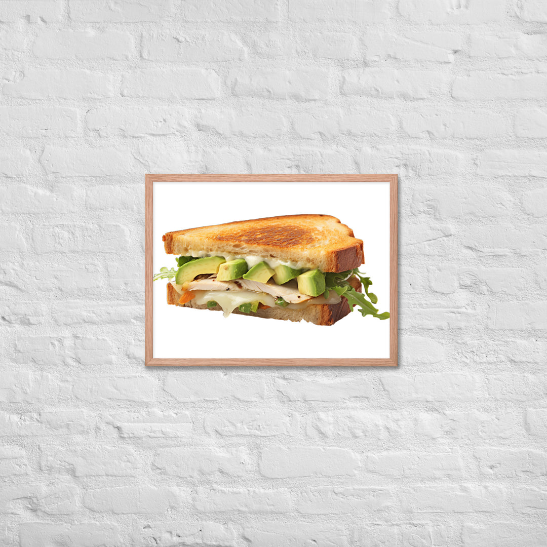 Chicken Avocado Sandwich Framed poster 🤤 from Yumify.AI