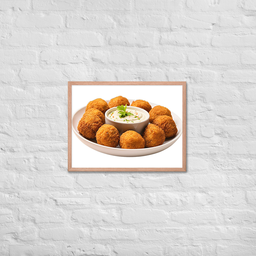 Spicy Falafel with Dipping Sauce Framed poster 🤤 from Yumify.AI