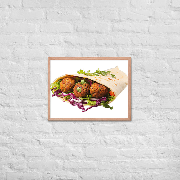 Fresh Falafel Pita Pocket Framed poster 🤤 from Yumify.AI