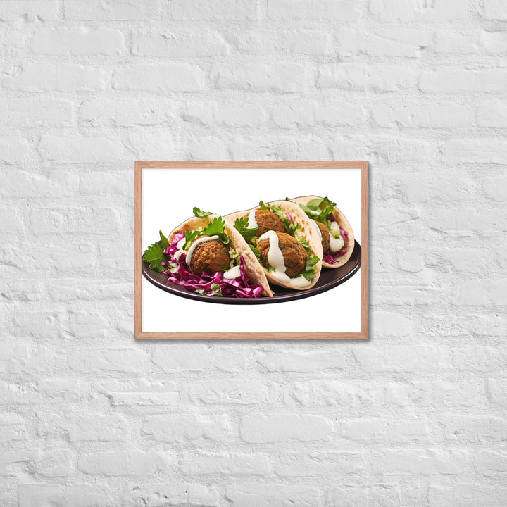 Fresh Falafel Pita Pocket Framed poster 🤤 from Yumify.AI