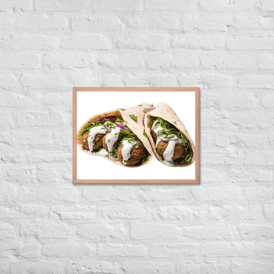 Fresh Falafel Pita Pocket Framed poster 🤤 from Yumify.AI