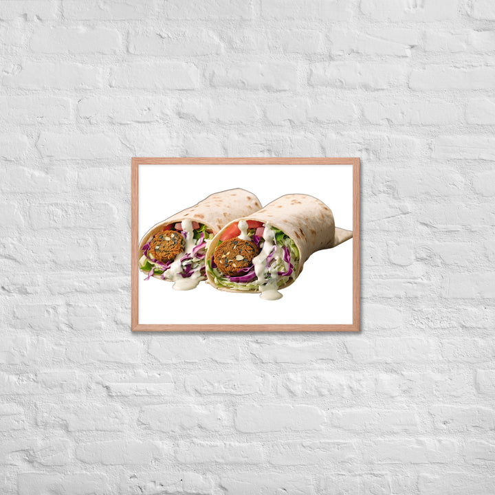 Falafel Wrap Rolled Perfection Framed poster 🤤 from Yumify.AI