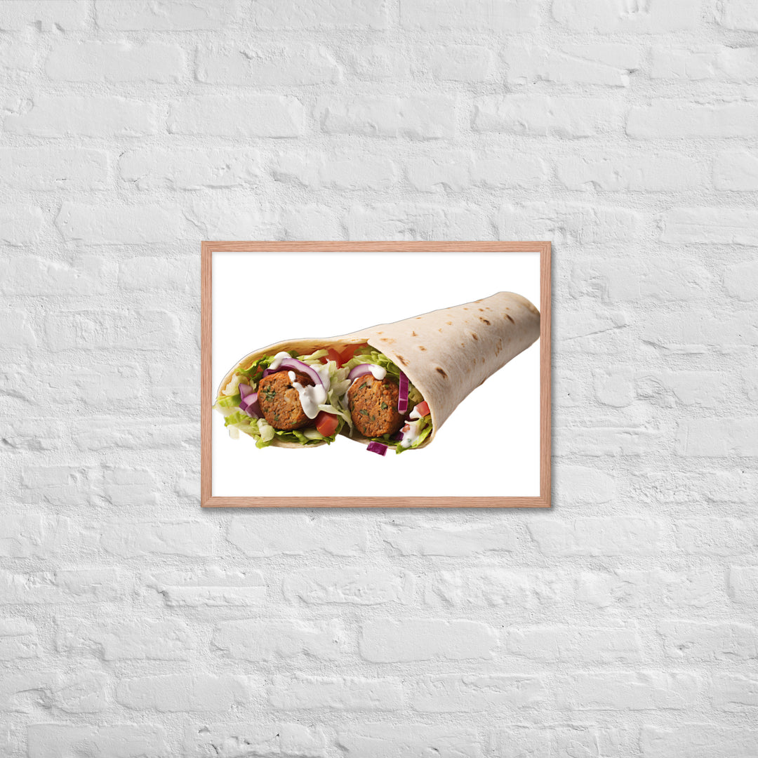 Falafel Wrap Rolled Perfection Framed poster 🤤 from Yumify.AI