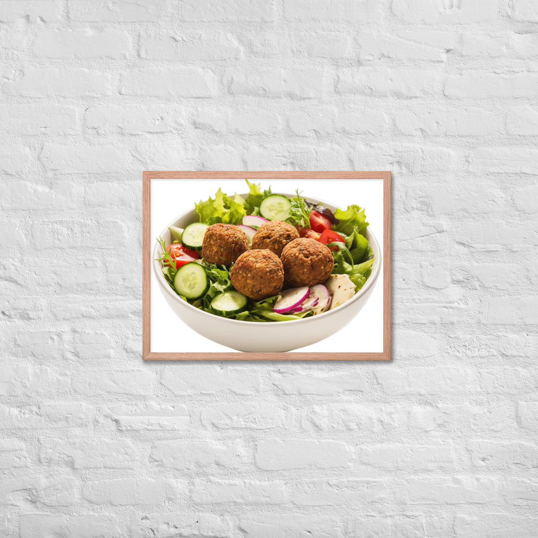 Falafel Salad Bowl Framed poster 🤤 from Yumify.AI