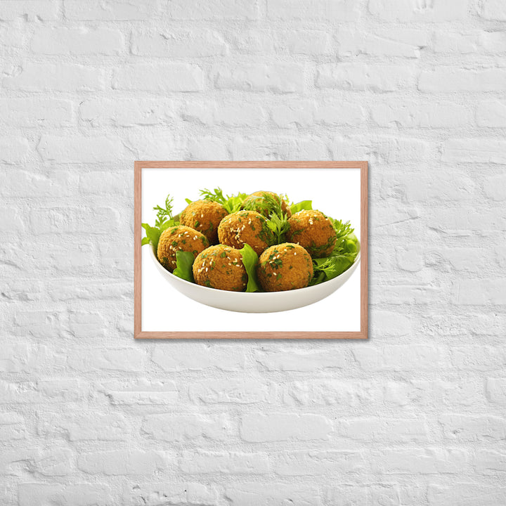 Crisp Golden Falafel Framed poster 🤤 from Yumify.AI