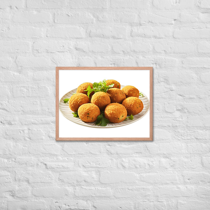 Crisp Golden Falafel Framed poster 🤤 from Yumify.AI