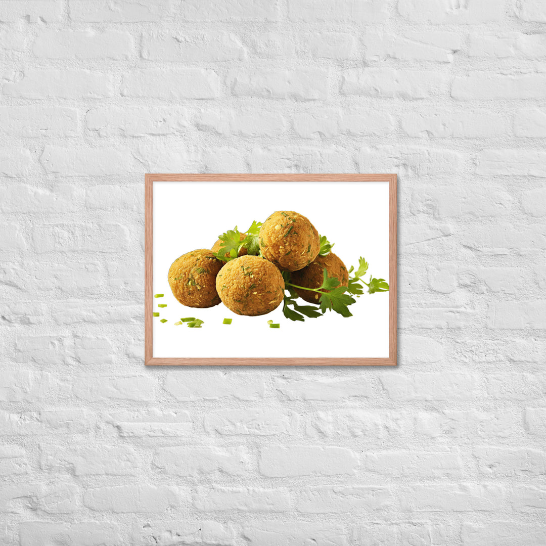 Crisp Golden Falafel Framed poster 🤤 from Yumify.AI