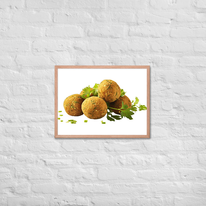 Crisp Golden Falafel Framed poster 🤤 from Yumify.AI