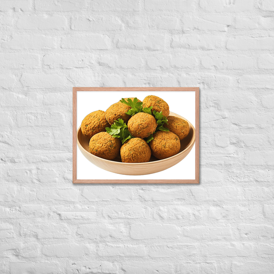 Crisp Golden Falafel Framed poster 🤤 from Yumify.AI