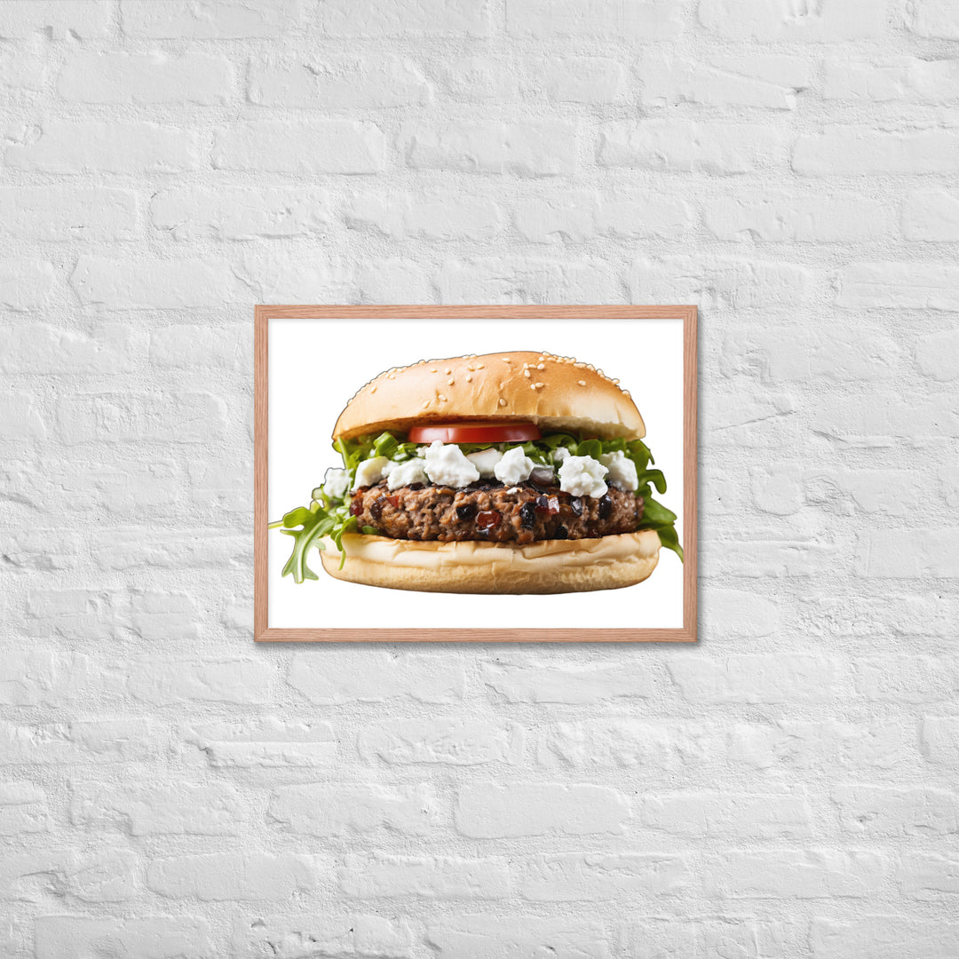 Exotic Lamb Burger Fusion Framed poster 🤤 from Yumify.AI