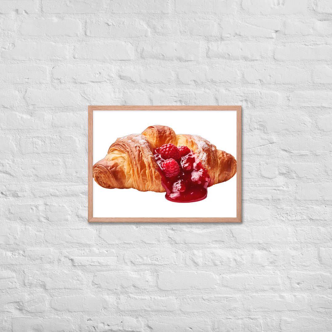 Raspberry Jam Croissant Framed poster 🤤 from Yumify.AI