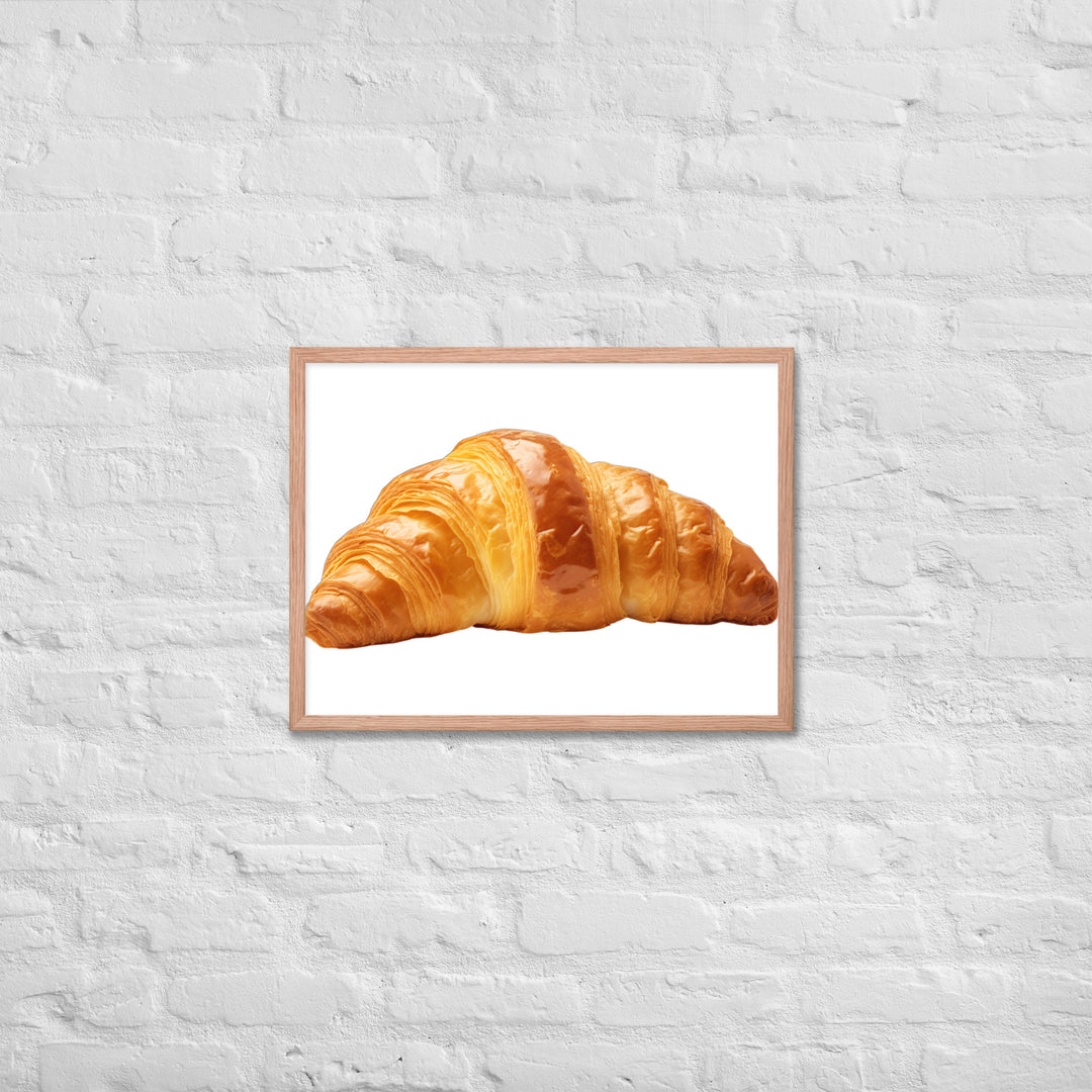 Golden Butter Croissant Framed poster 🤤 from Yumify.AI