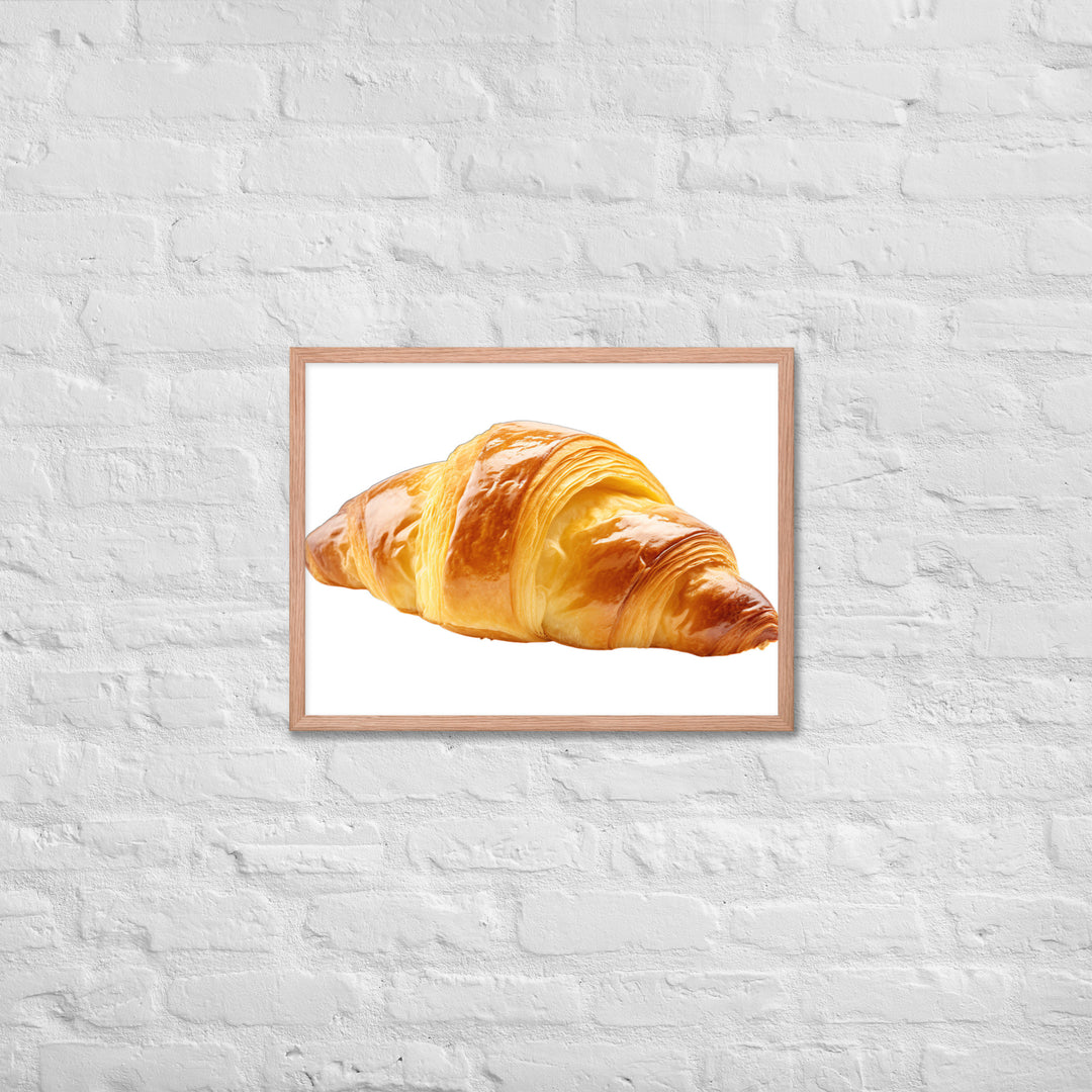 Golden Butter Croissant Framed poster 🤤 from Yumify.AI