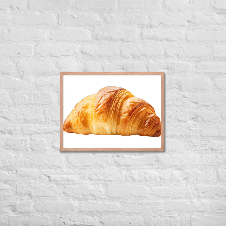 Golden Butter Croissant Framed poster 🤤 from Yumify.AI