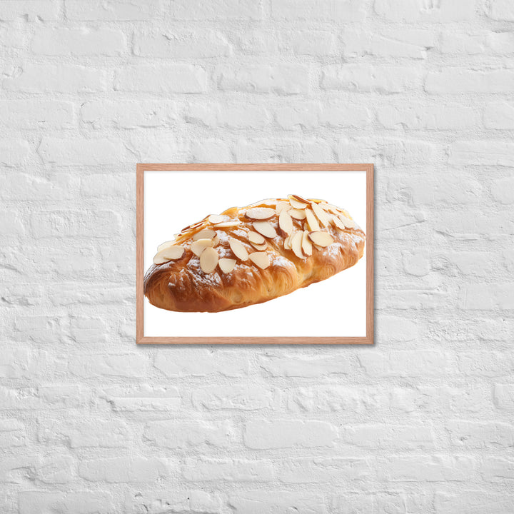 Almond Topped Croissant Framed poster 🤤 from Yumify.AI