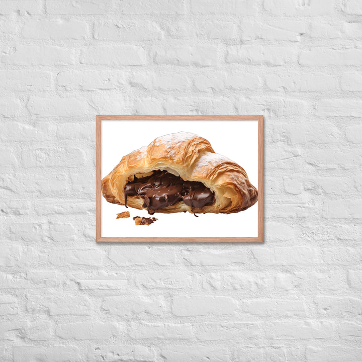 Chocolate Filled Croissant Framed poster 🤤 from Yumify.AI