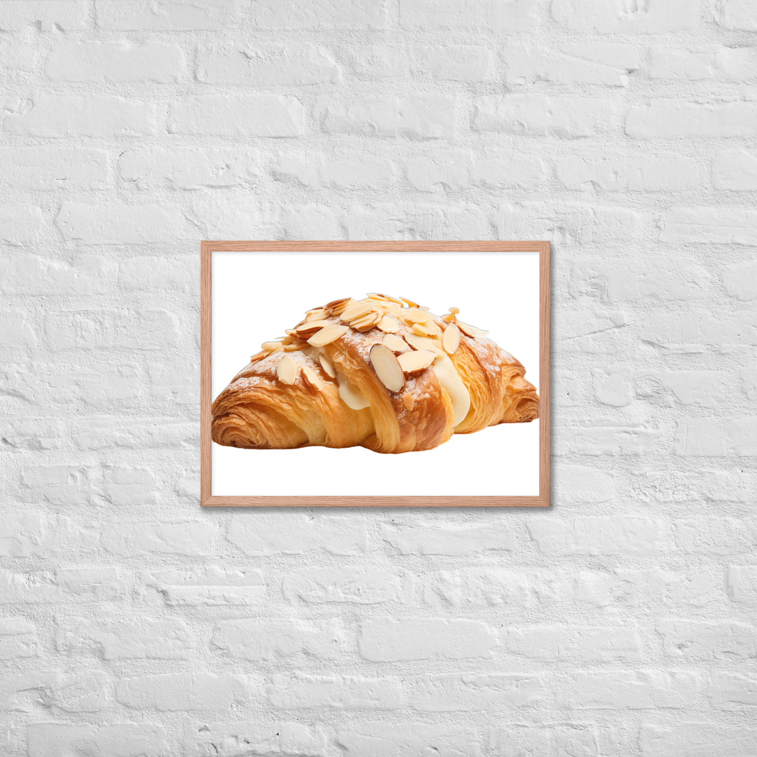 Almond Topped Croissant Framed poster 🤤 from Yumify.AI