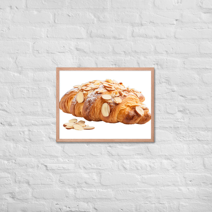 Almond Topped Croissant Framed poster 🤤 from Yumify.AI