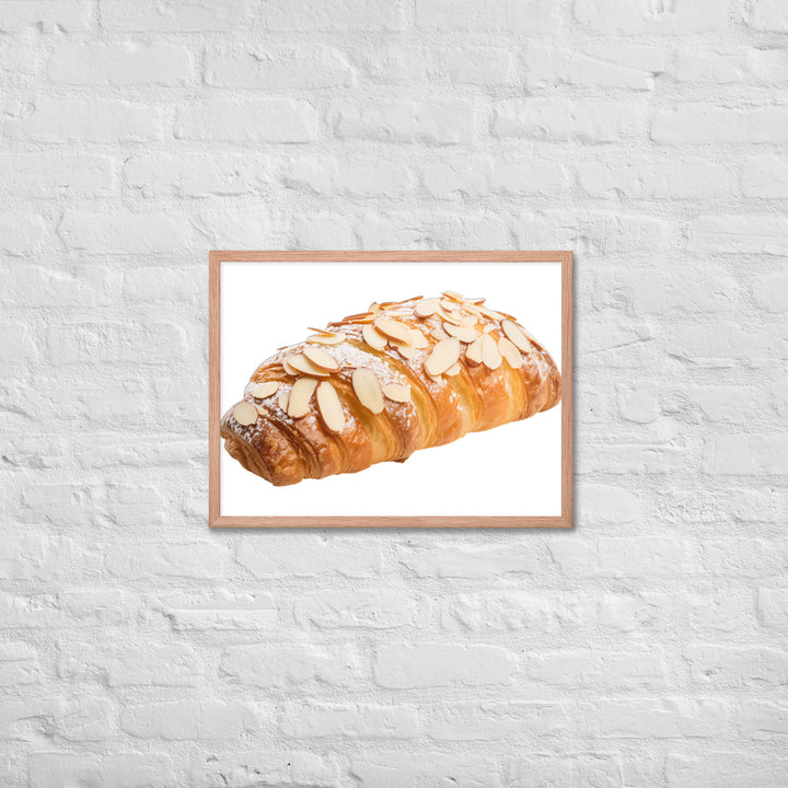 Almond Topped Croissant Framed poster 🤤 from Yumify.AI