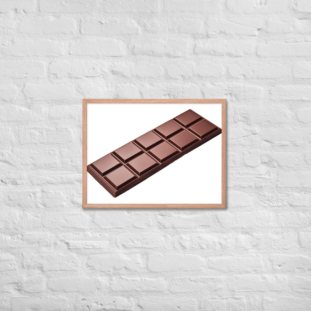 Silky Dark Chocolate Bar Framed poster 🤤 from Yumify.AI