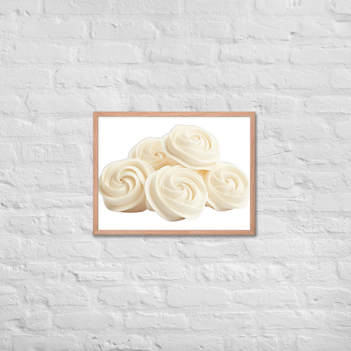 White Chocolate Swirls Framed poster 🤤 from Yumify.AI