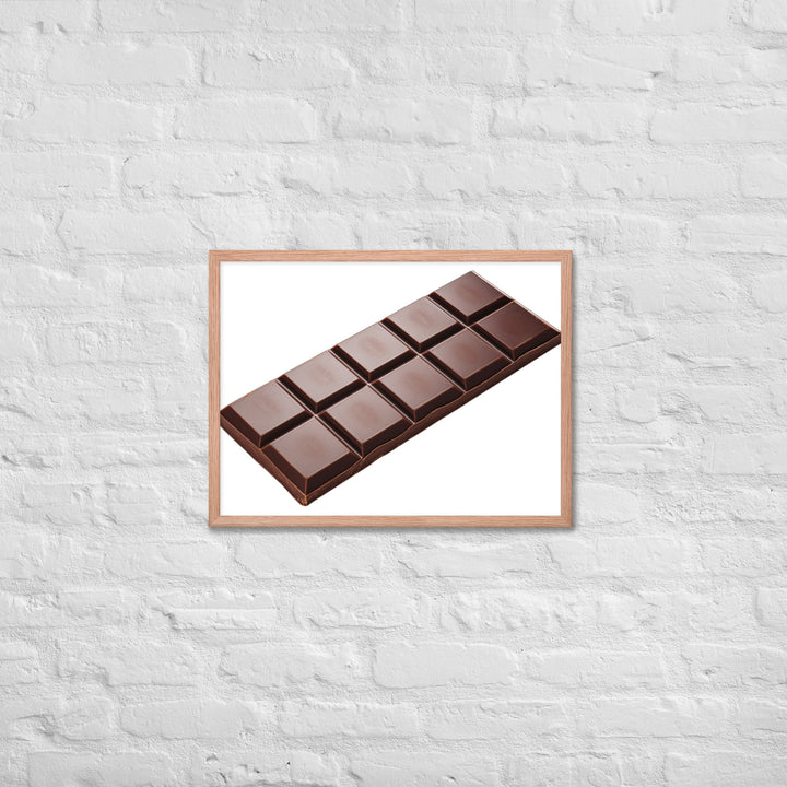 Silky Dark Chocolate Bar Framed poster 🤤 from Yumify.AI