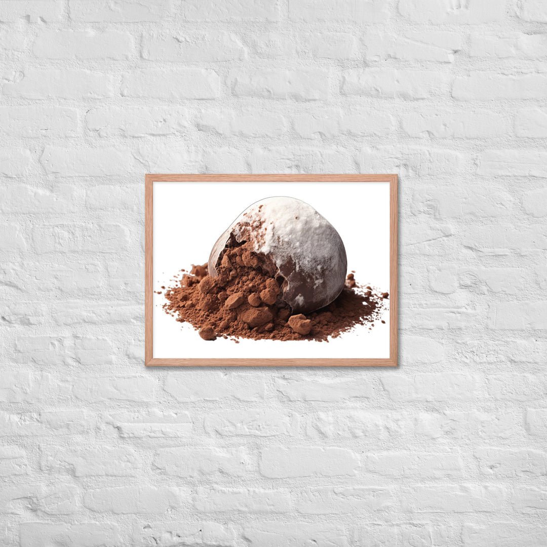 Oozing Chocolate Truffle Delight Framed poster 🤤 from Yumify.AI