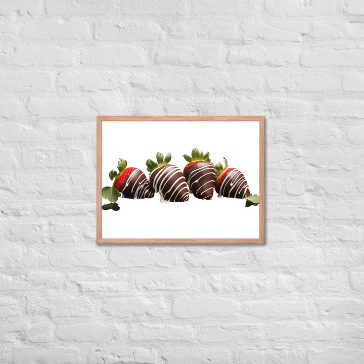 Chocolate Covered Strawberries Framed poster 🤤 from Yumify.AI