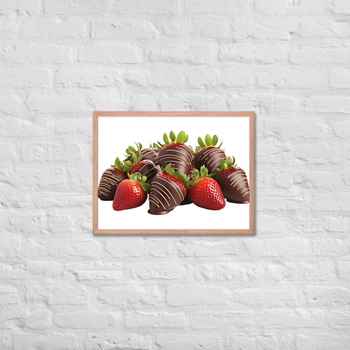 Chocolate Covered Strawberries Framed poster 🤤 from Yumify.AI