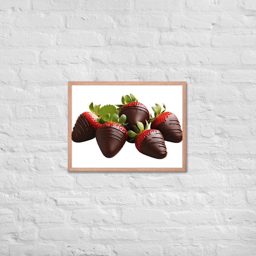 Chocolate Covered Strawberries Framed poster 🤤 from Yumify.AI