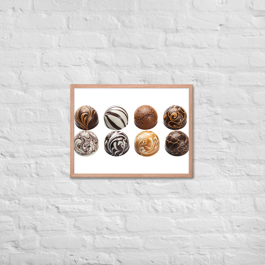 Artisanal Chocolate Bonbons Framed poster 🤤 from Yumify.AI