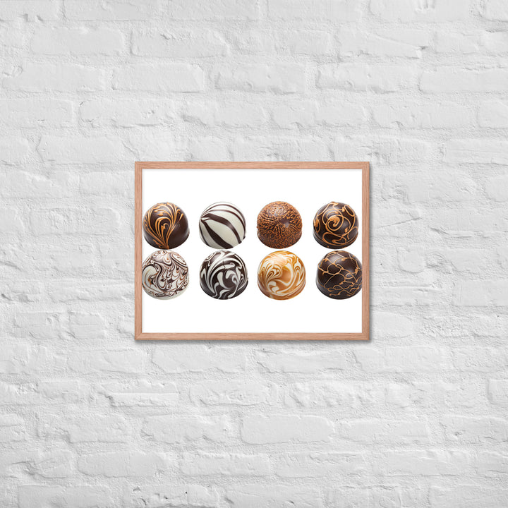 Artisanal Chocolate Bonbons Framed poster 🤤 from Yumify.AI