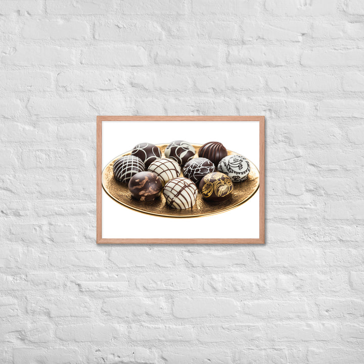 Artisanal Chocolate Bonbons Framed poster 🤤 from Yumify.AI