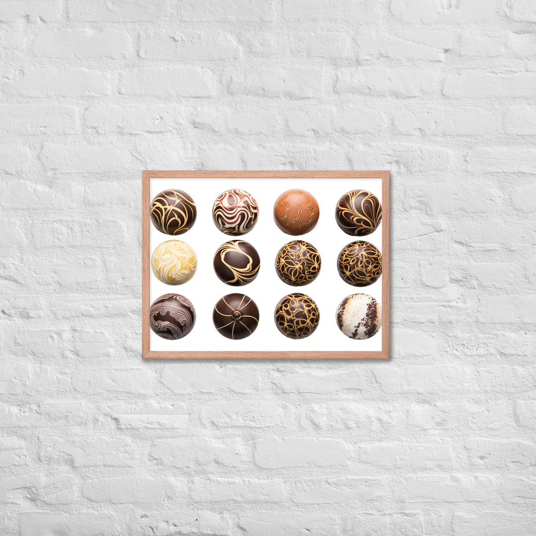 Artisanal Chocolate Bonbons Framed poster 🤤 from Yumify.AI