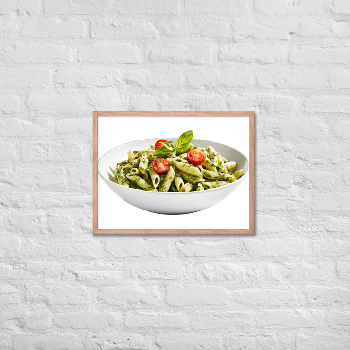 Fresh Basil Pesto Penne Framed poster 🤤 from Yumify.AI