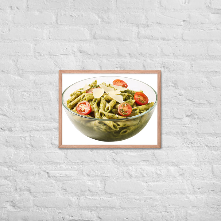 Fresh Basil Pesto Penne Framed poster 🤤 from Yumify.AI