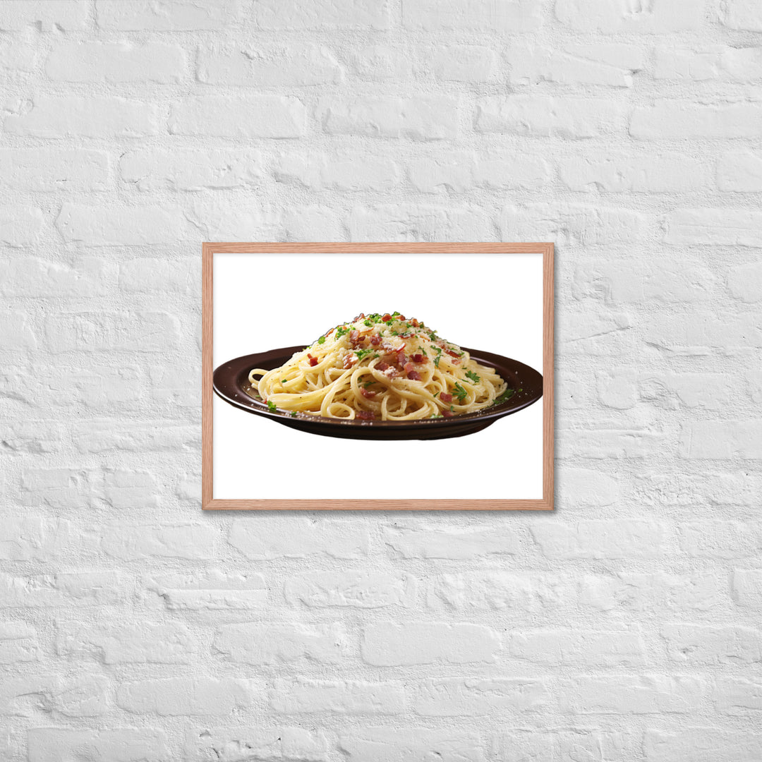 Classic Spaghetti Carbonara Framed poster 🤤 from Yumify.AI