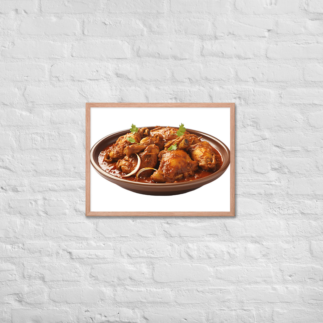 Spicy Chicken Curry Delight Framed poster 🤤 from Yumify.AI