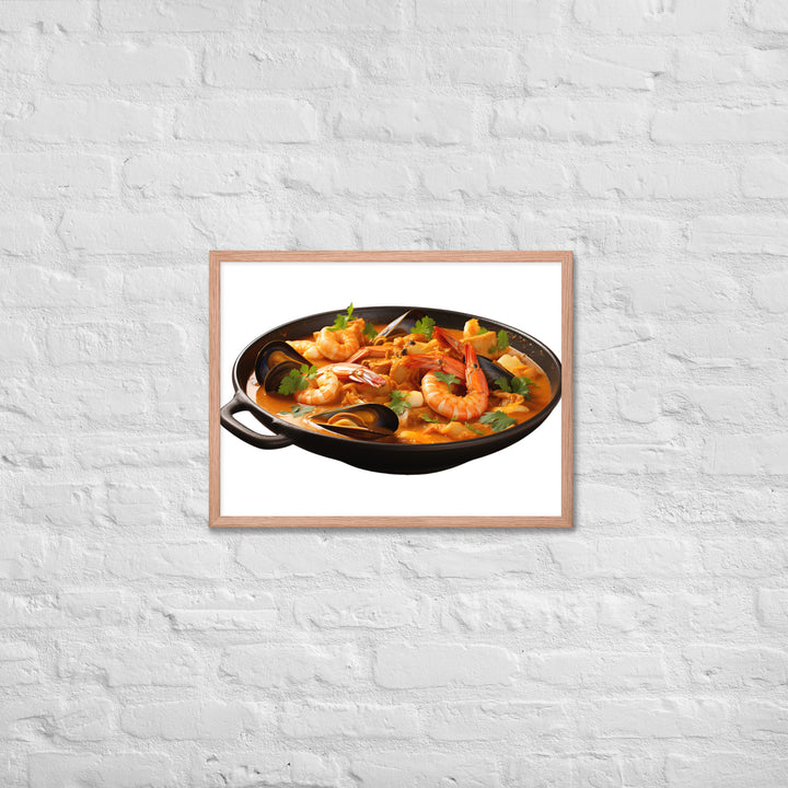 Seafood Curry Extravaganza Framed poster 🤤 from Yumify.AI