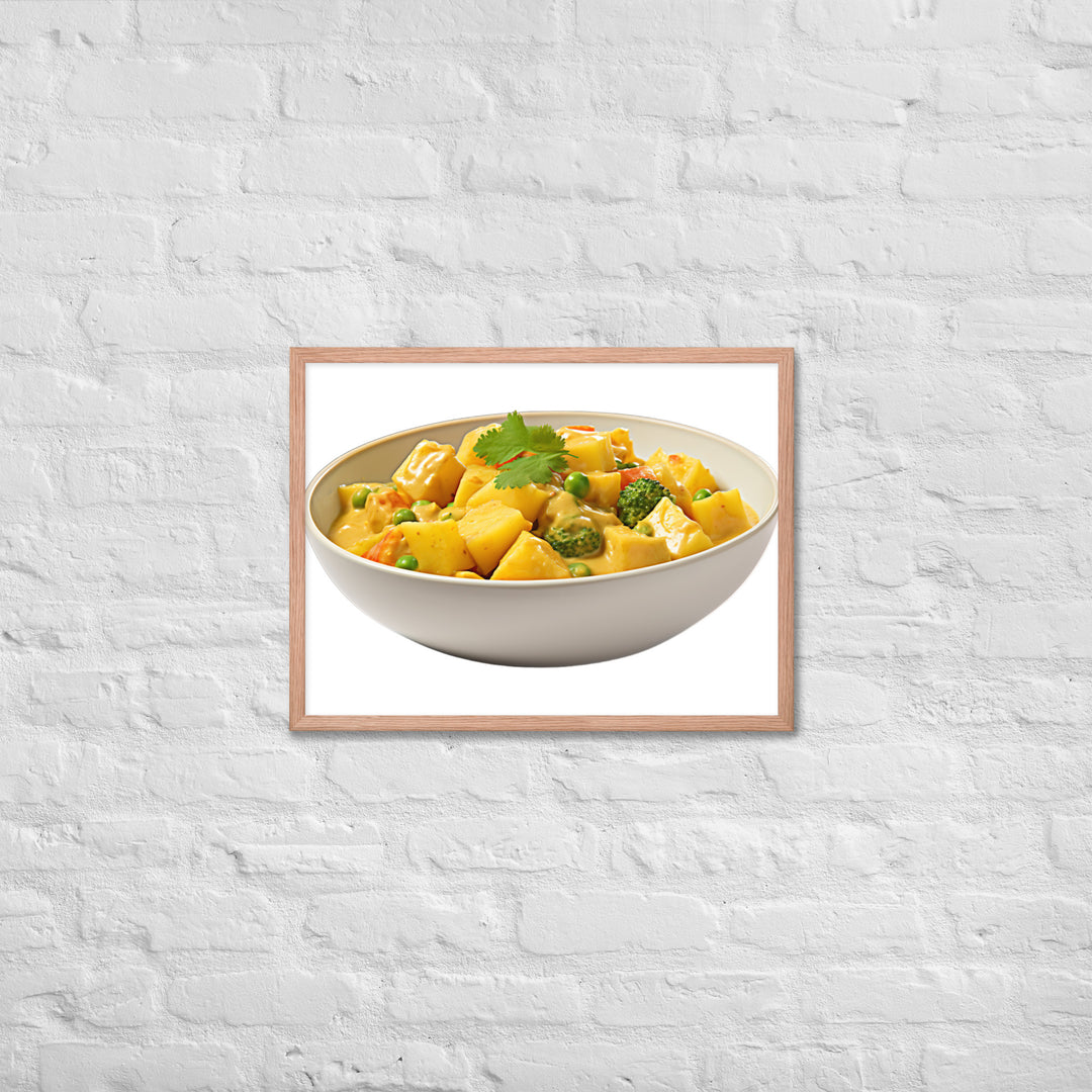 Creamy Vegan Vegetable Curry Framed poster 🤤 from Yumify.AI