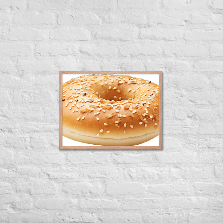 Classic Plain Bagel Framed poster 🤤 from Yumify.AI