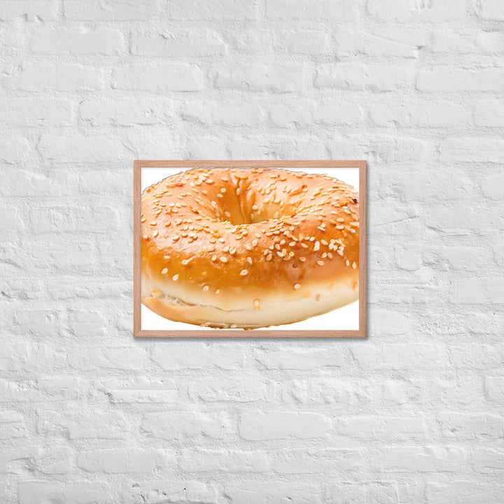 Classic Plain Bagel Framed poster 🤤 from Yumify.AI