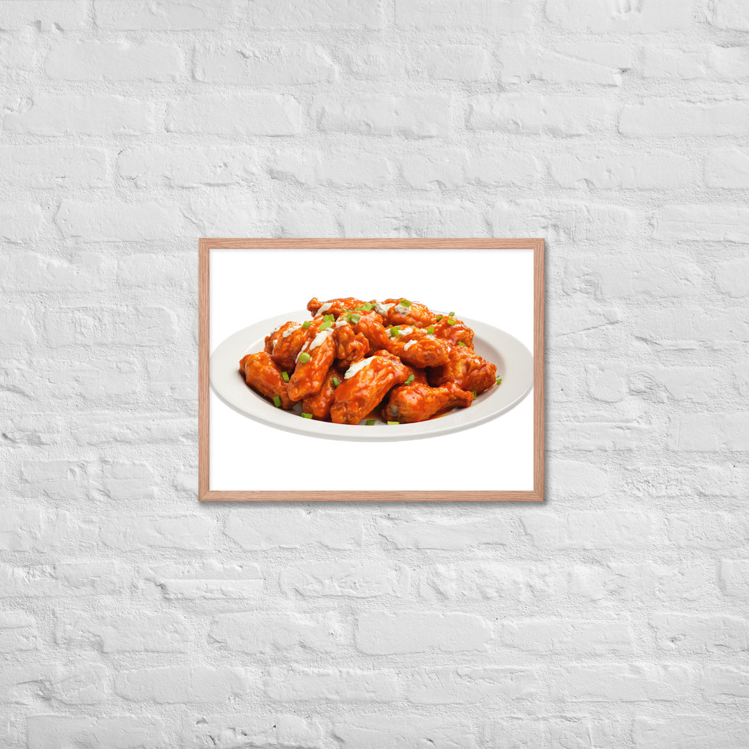 Spicy Buffalo Wings Framed poster 🤤 from Yumify.AI