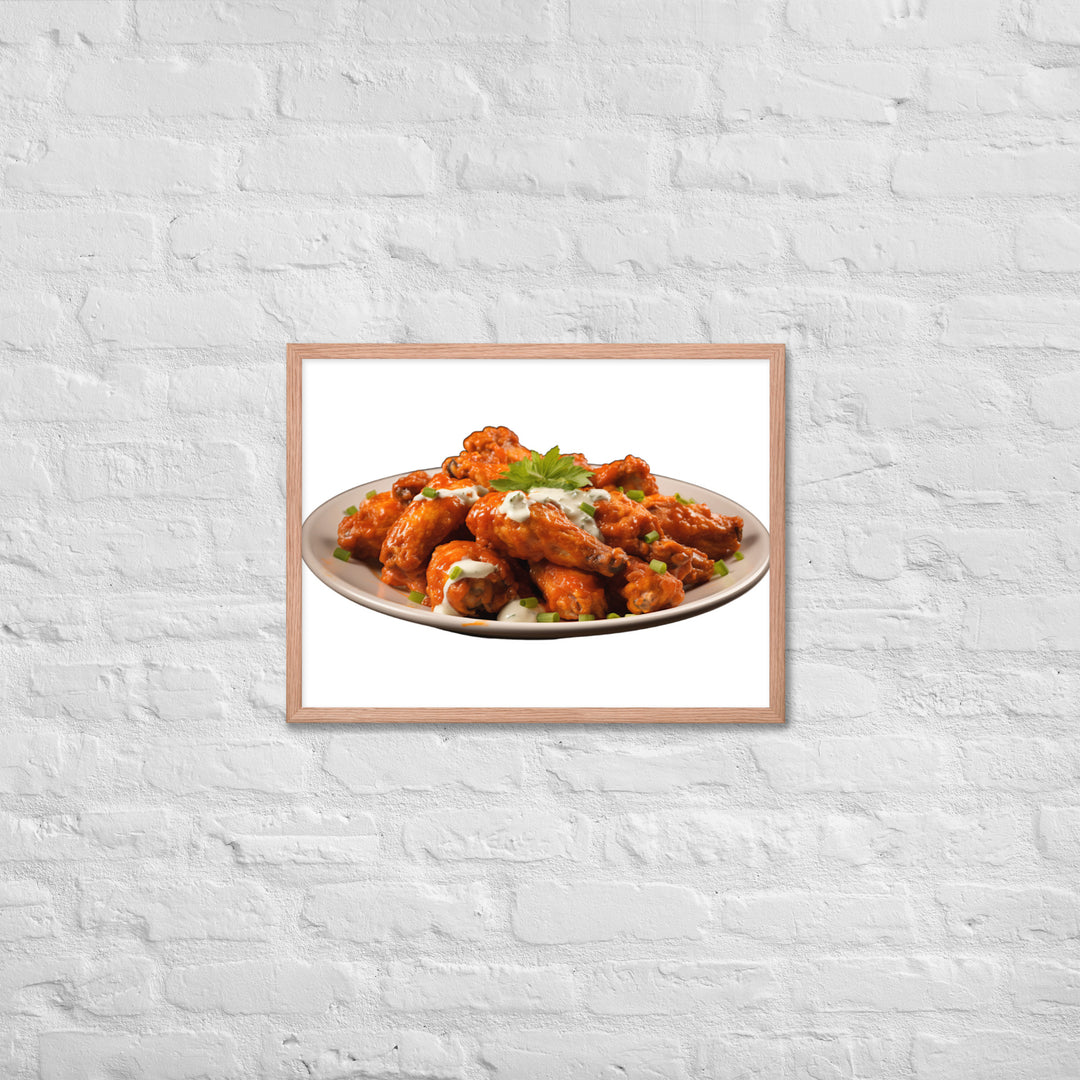 Spicy Buffalo Wings Framed poster 🤤 from Yumify.AI