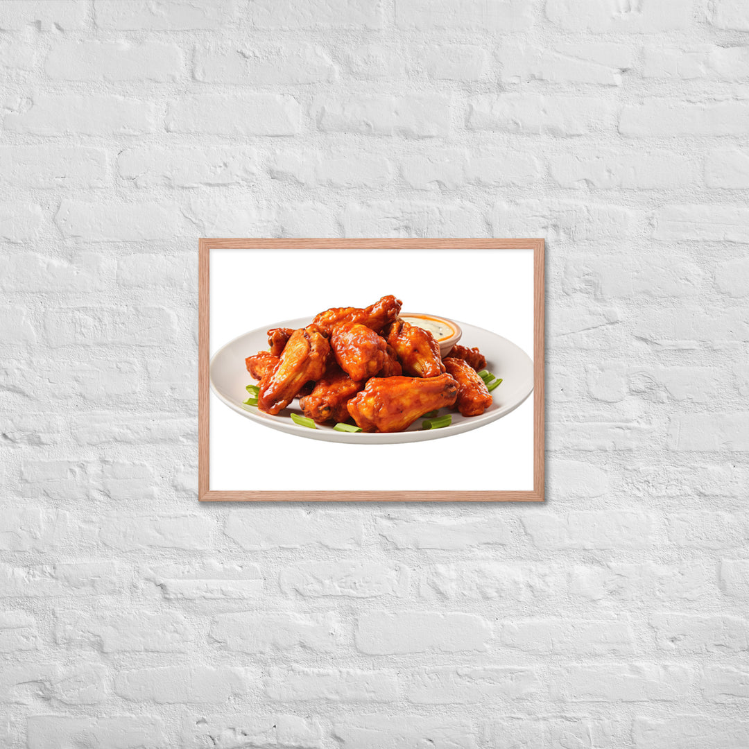 Spicy Buffalo Wings Framed poster 🤤 from Yumify.AI