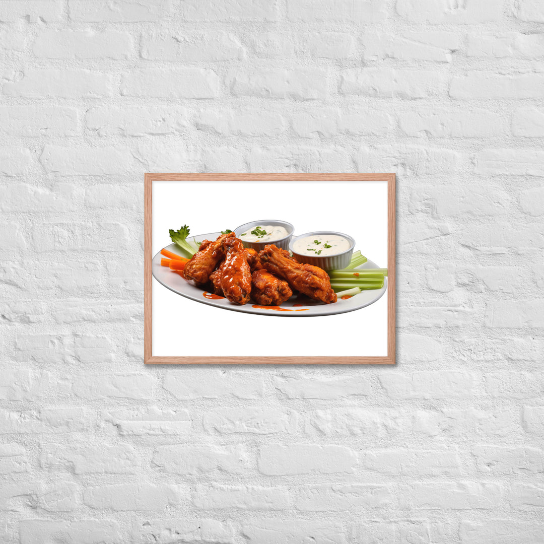 Spicy Buffalo Wings Framed poster 🤤 from Yumify.AI