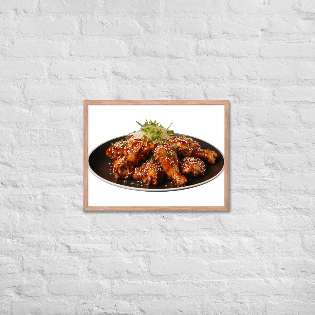 Korean Fried Chicken Delight Framed poster 🤤 from Yumify.AI