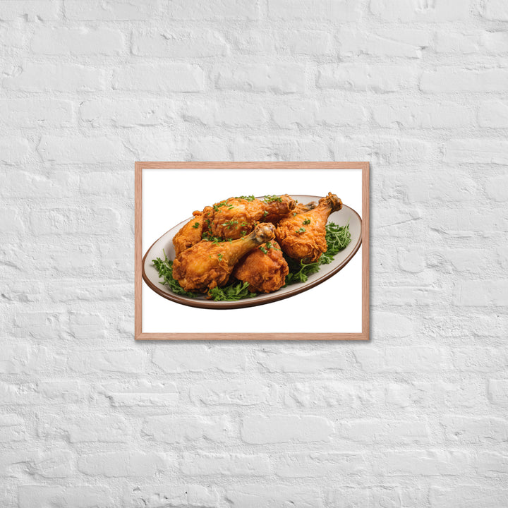 Buttermilk Fried Chicken Drumsticks Framed poster 🤤 from Yumify.AI